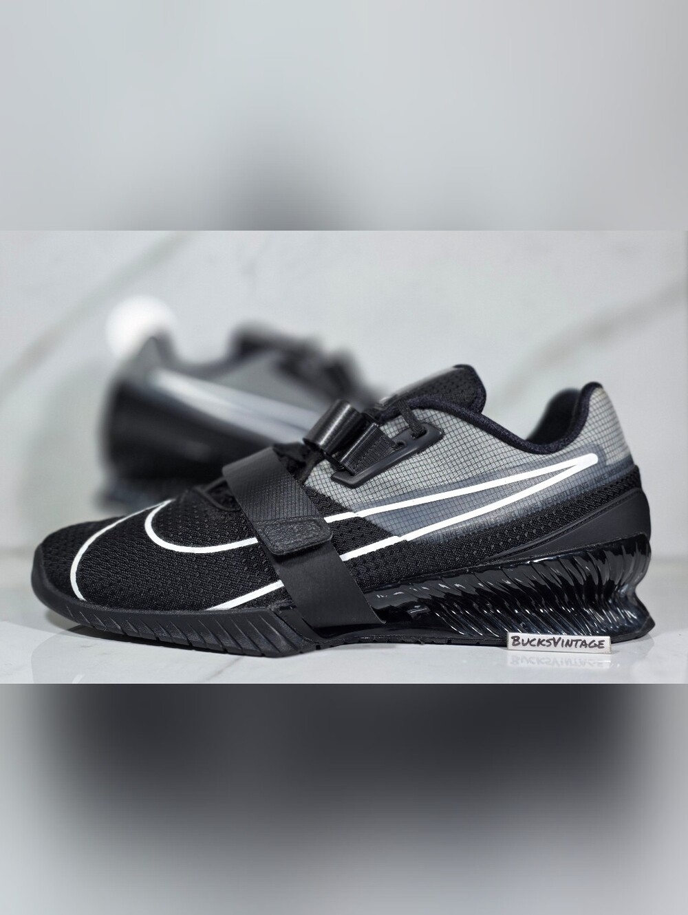 Nike Romaleos 4 Mens Size 12.5 Black Weightlifting Shoes Promo Sales Sample Rare